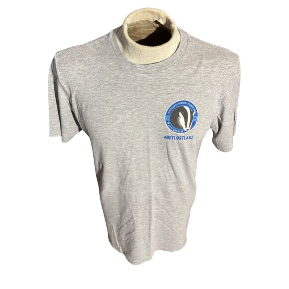 Lost Lake Pilsner Beer T Shirt Gray Size Large Brewery Promo Wisconsin 274 - Picture 1 of 2